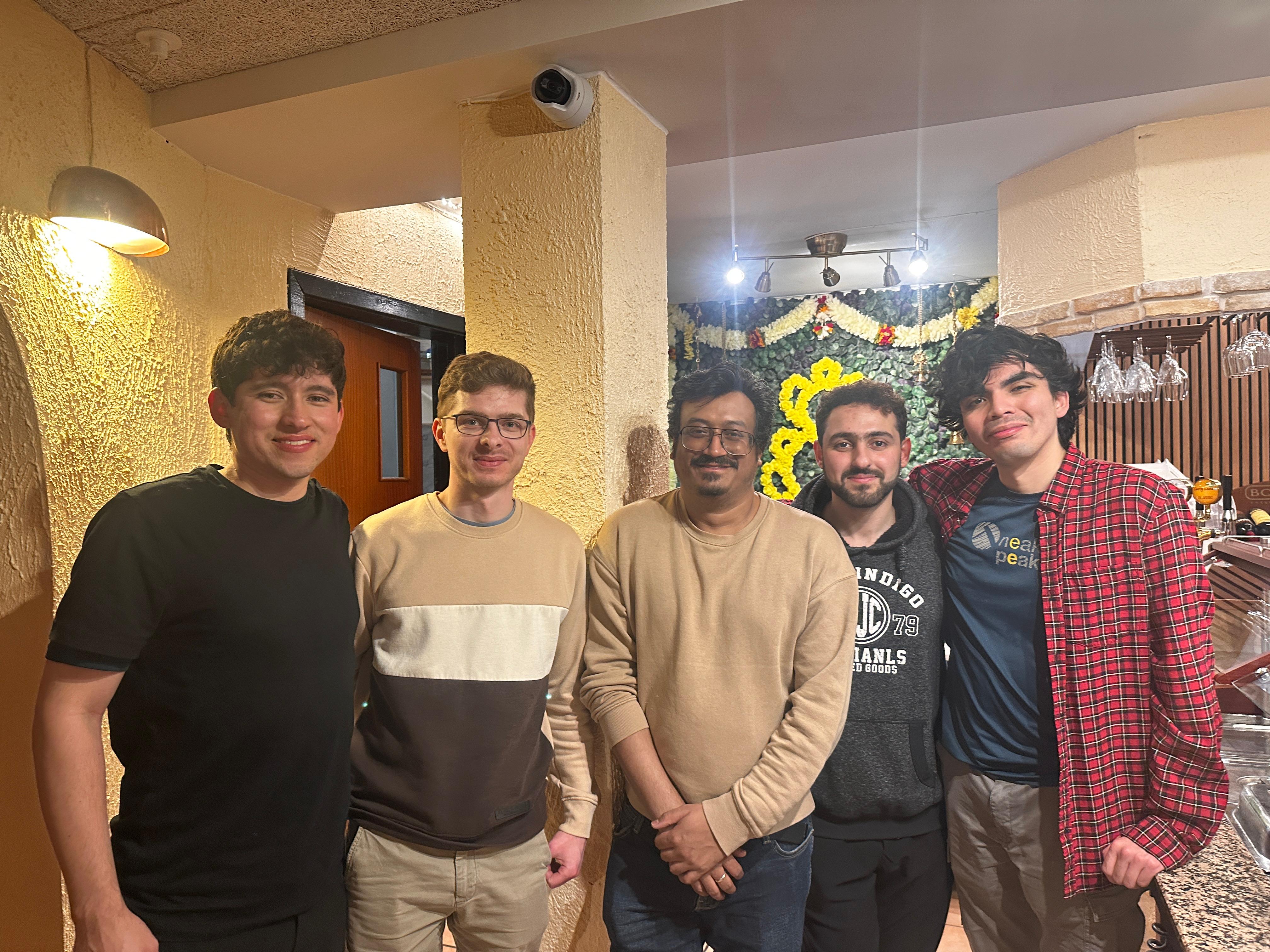 Dinner gathering with supervised students