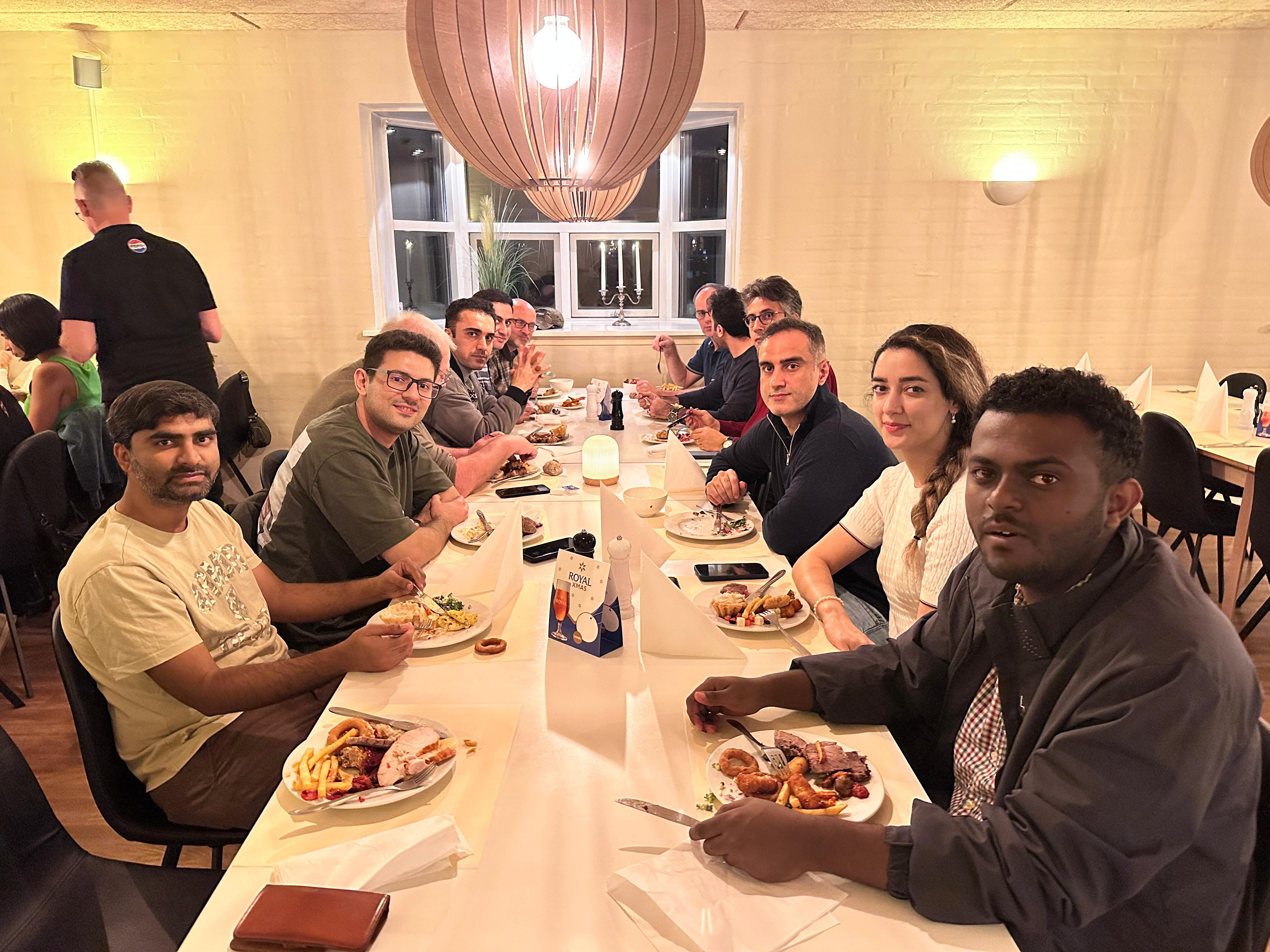 Section dinner with department colleagues in 2024