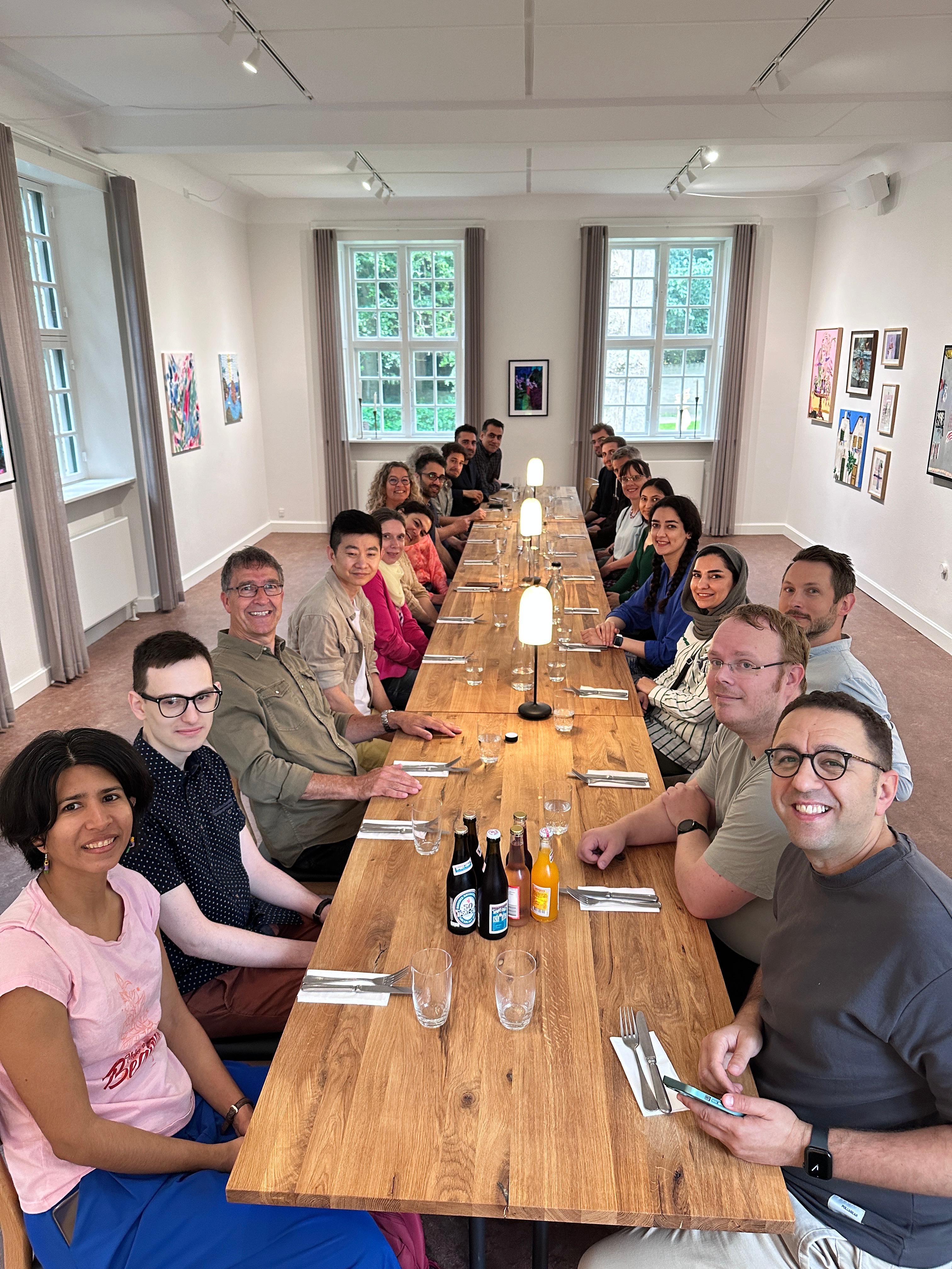 Section lunch gathering with department colleagues in 2024