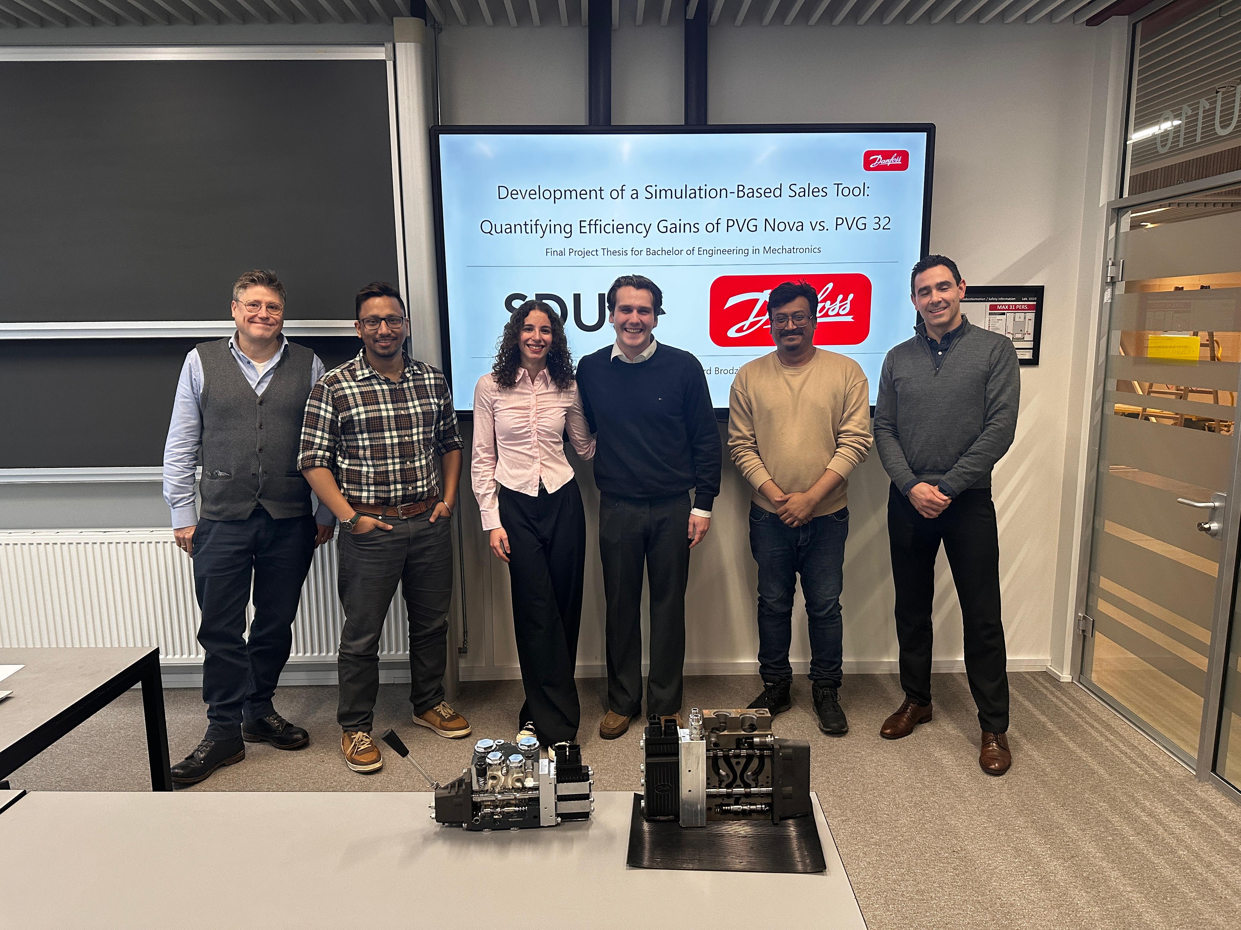 Bachelor project presentation of Jana and Jakub with supervisors and industry partners