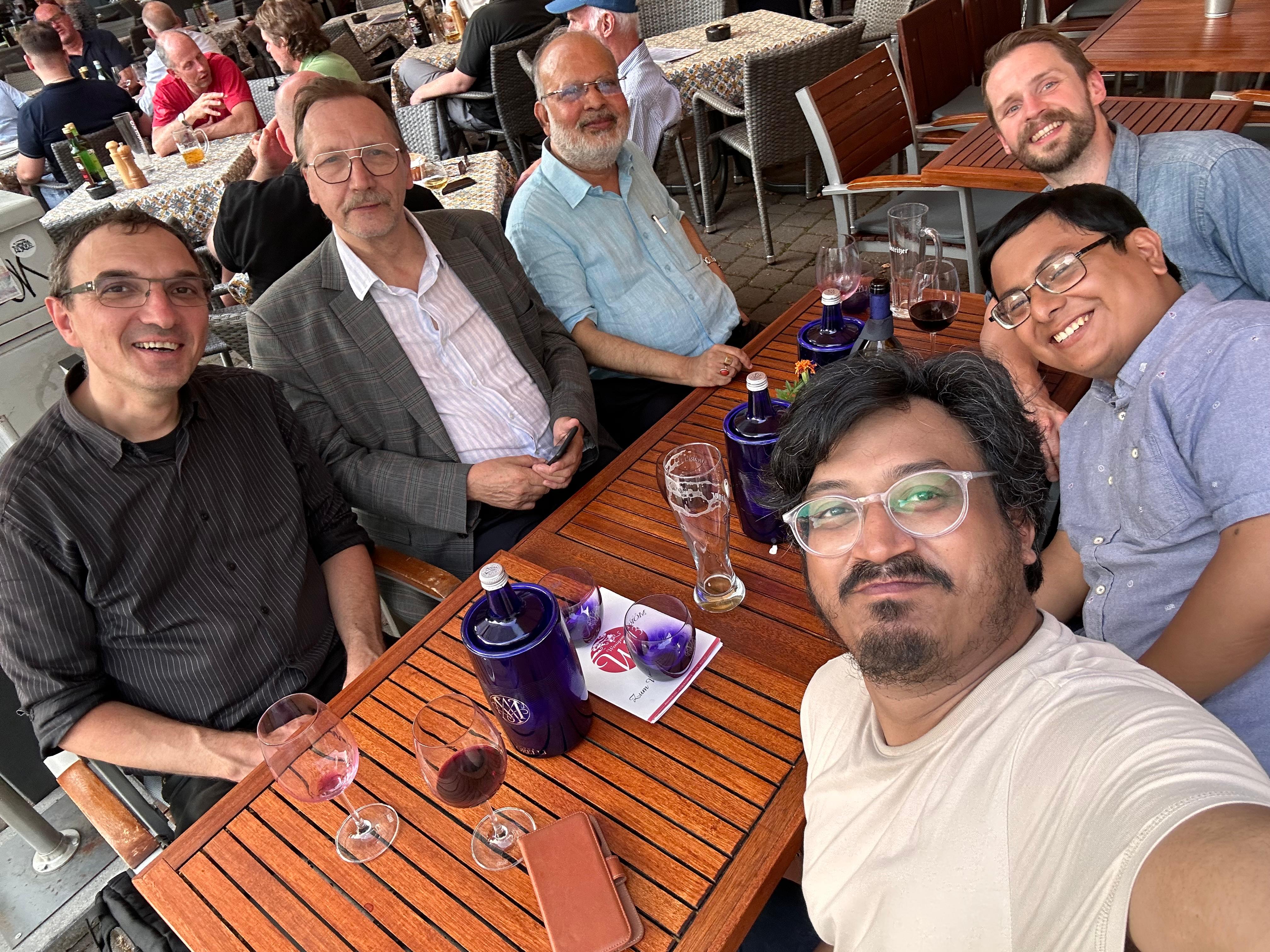 Supper with professors and colleagues during the TU Ilmenau secondment