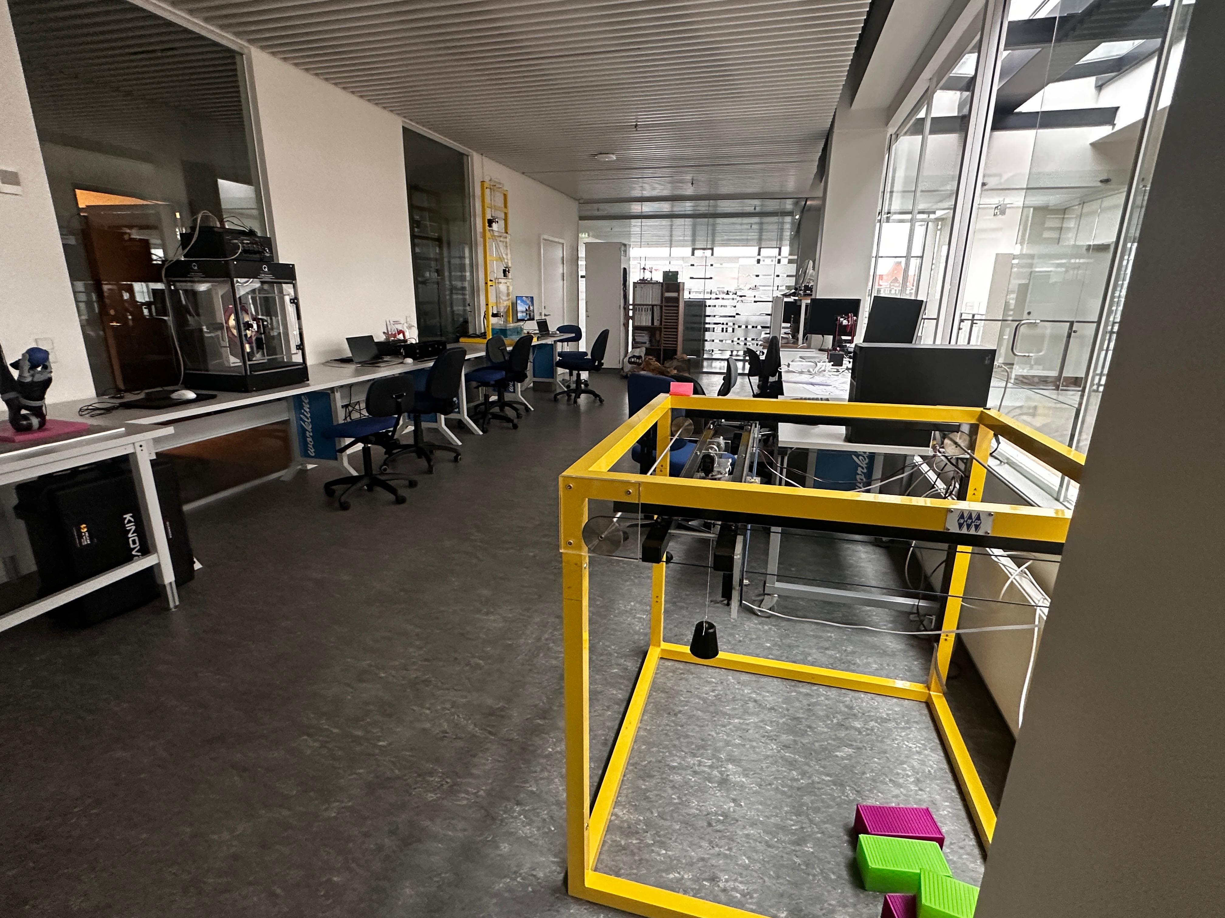 Experimental systems set up inside the Cyber Physical Lab